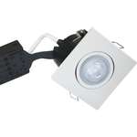 Nordtronic Downlight Uni Install GU10 5W 2700K, firkantet, hvid