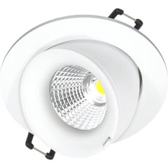 Nordtronic Downlight Velia Large Tilt LED 10,9W 3000K, 230V rund, hvid