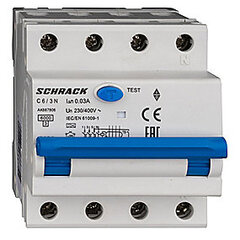 Schrack kombirelæ mcb/rcd 3p+n