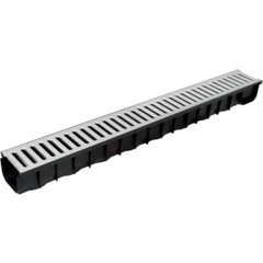 DIY BASIC Linjedræn/Afløbsrende med galvaniseret stålrist A 1,5 tons 121x84x1000