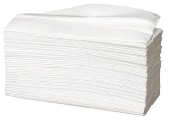 Håndklædeark hvid 2-lags