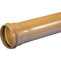 Wavin 200 x 3000 mm PVC-kloakrør m/muffe, klasse S SN8, EN 1401