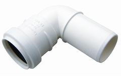 Wavin 32 mm x 87,5° Bøjning afløb hvid PP