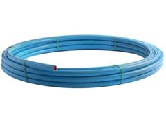 Wavin 32 mm PE80 PN10 SDR11 rør, blå, 100 m (100 mtr)
