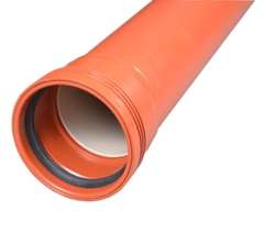 Wavin 160 x 3000 mm PP-kloakrør m/muffe, klasse N SN4, EN 13476