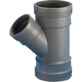 Wafix plus pp grenrør 45° ø110 x ø110 mm grå