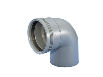 Wavin 75 mm 87Â° grå PP-afløbsbøjning