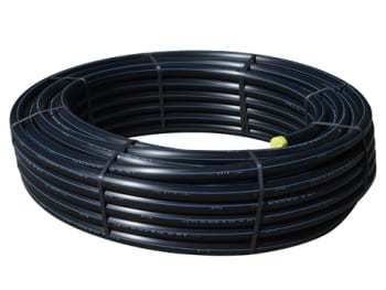 Wavin 50 mm PE80 PN10 SDR11 rør, sort/blå, 50 m (50 mtr)