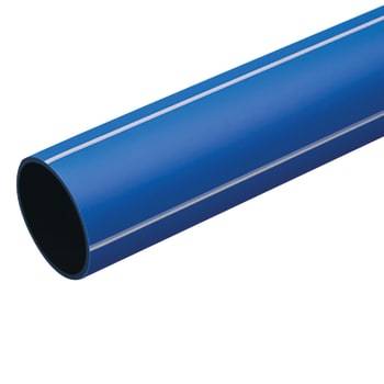 Wavin SafeTech 90 mm PE100 PN10 SDR17 rør, blå, 6 m (6 mtr)