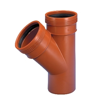Uponor/Wirsbo PP-grenrør 45 grader 160mm