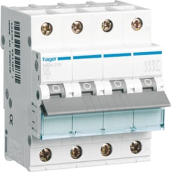Hager Automatsikring 3P+N B 16A 6kA 4M MBN616E (3 stk)