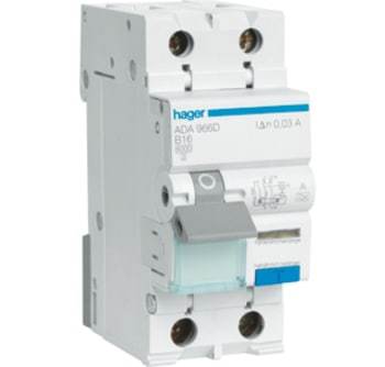 Hager Kombiafbryder Automatsikring Hpfi 10a + Ada960g