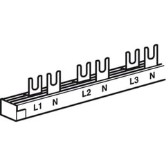 Legrand Gaffelsløjfeskinne 2P, 1 meter, 56 (28) gafler L1+N ,L2+N, L3+N (10 stk)