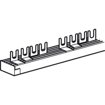 Legrand Gaffelsløjfeskinne 4P, 1M, 56 (14) gafler L1,L2,L3,N m/endestyk (10 stk)