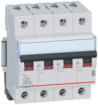 Legrand Automatsikring RX3 C 16A 4P (3P+N), 4M, 6kA