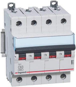 Legrand Automatsikring TX3 C 63A 4P, 4M, 6/6kA
