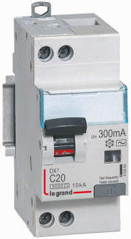 Legrand Kombiafbryder DX3 Automatsikr/HPFI C 16A 30mA 1P+N 6/6kA type A