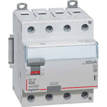 Fejlstrømsafbryder DX3 PFI 63A 100mA, 4P, 4M, 10kA, type A