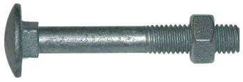 Paslode Bræddebolt med møtrik, varmforzinket, M10 x 180 mm, 25 stk.