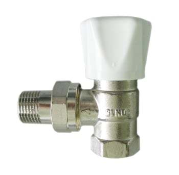 3/8" håndreguleret radiatorventil type hrv, vinkelløbende Billede af 3/8" håndreguleret radiatorventil type hrv, vinkelløbende
