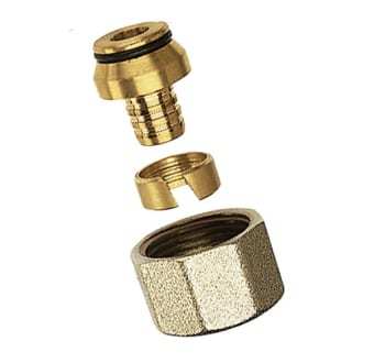Megatherm, Pexkobling for Metherm gulvvarme 3/4`` Eurokonus 15x2,5mm kobling Billede af Megatherm, Pexkobling for Metherm gulvvarme 3/4`` Eurokonus 15x2,5mm kobling