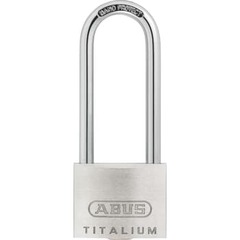 ABUS titalium hængelås 64TI/40, høj bøjle 63 mm, ensluk. 6411