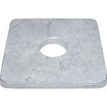 NKT Fasteners Firkantskiver varmforzinket, M10  50 x 50 x 11 x 5, 50 stk.