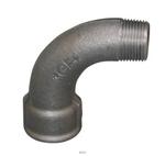+GF+ 1/2 Sort bøjning 90° muffe/nippel