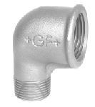 +GF+ 1/2 Galvaniseret vinkel 90° muffe/nippel