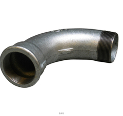 +GF+ 1.1/4 Galvaniseret bøjning 90° muffe/nippel