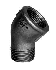 +GF+ 1 Sort vinkel 45° muffe/nippel