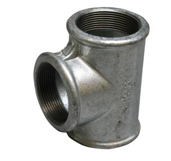 +GF+ 1.1/2" galv. tee