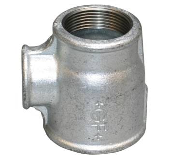 Georg Fischer tee 90° galvaniseret reduceret 1.1/2-1.1/4-1.1/4''