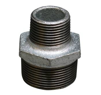 +GF+ 1.1/2"x3/4" galv. brystnippel