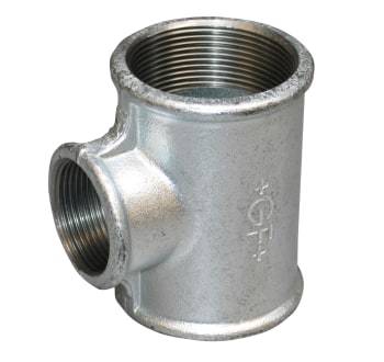Georg Fischer tee 90° galvaniseret reduceret 2-1.1/2''