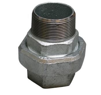 +GF+ 3 Galvaniseret union muffe/nippel