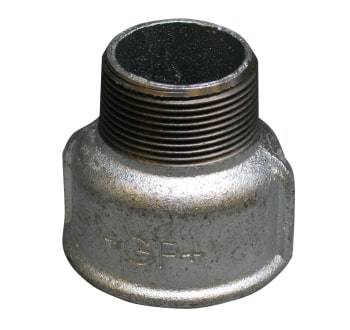 +GF+ 3"x2.1/2" galv. spidsmuffe