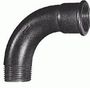 +GF+ 1.1/4 Sort bøjning 90° muffe/nippel