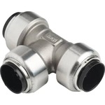 Roth tee 15 mm, indstikfittings i rustfri stål