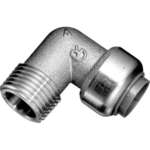 Roth vinkel 15 x 1/2 nippel, indstikfittings i rustfri stål