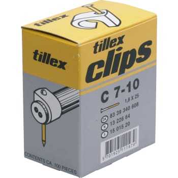 Tillex Clips C 7-10 W 1,8x30, Hvid, 100 stk.