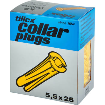 Tillex Plugs kp 5,5x25mm-750 gul løs (750 stk)