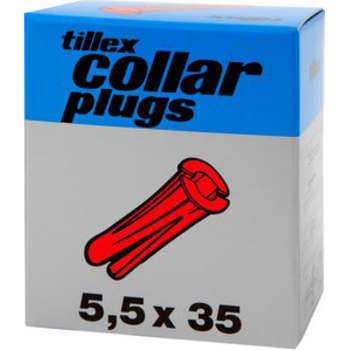 Tillex Plugs kp 5,5x35mm-500 rød løs