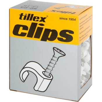 Tillex Skrueclips 10-14 t20 hvid (100 stk)