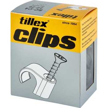 50 stk Tillex skrueclips rund, TX20, 22-26/45 mm, sort