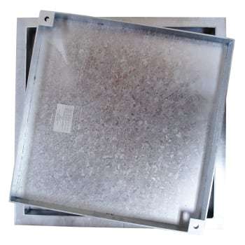 Jesmig 600 x 55 mm brønddæksel til integrerede fliser, 1,5 t