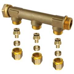 Uponor Aqua PLUS fordelerrør WTR PEX DR 3/4MT/SN 3X15 c/c50mm