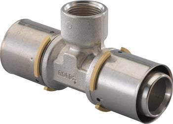 Uponor S-Press tee reduceret m/muffe 40-Rp3/4FT-40