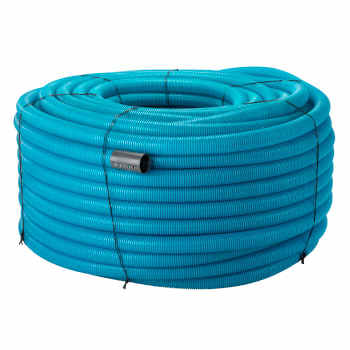5: Uponor 160/145 mm PVC-drænrør med 2,3 x 7 mm slids, 50 m, blå (50 mtr)