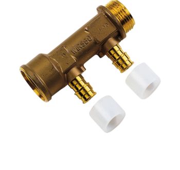 Uponor (Glostrup) - (VVS) q&e fordelerrør 3gr.m.15mm mf Billede af Uponor (Glostrup) - (VVS) q&e fordelerrør 3gr.m.15mm mf